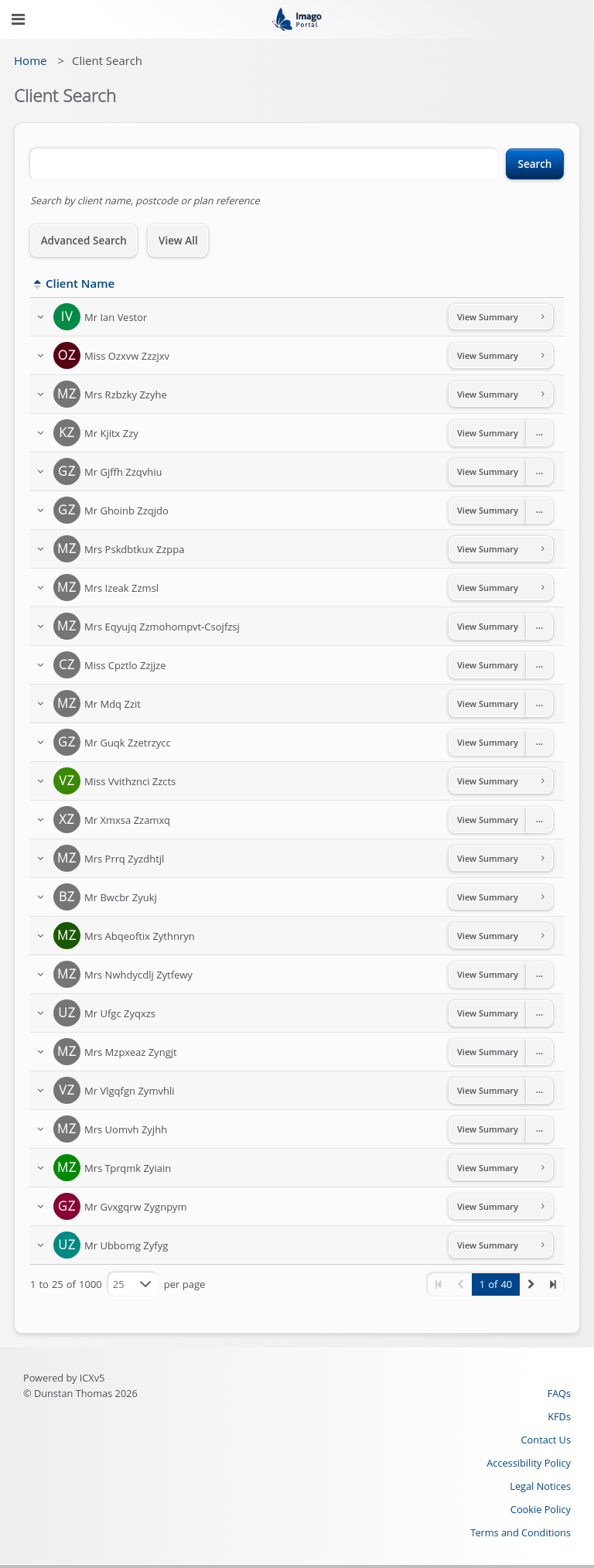Role-Adviser > 02 Client Search